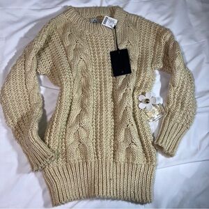Urban Outfitters Cable ivory Knit Sweater